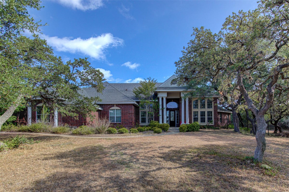 View 465 Hannah Dr in Deerfield Estates 465 Hannah Dr - front exterior - Luxury home in Deerfield Estates, Dripping Springs, TX