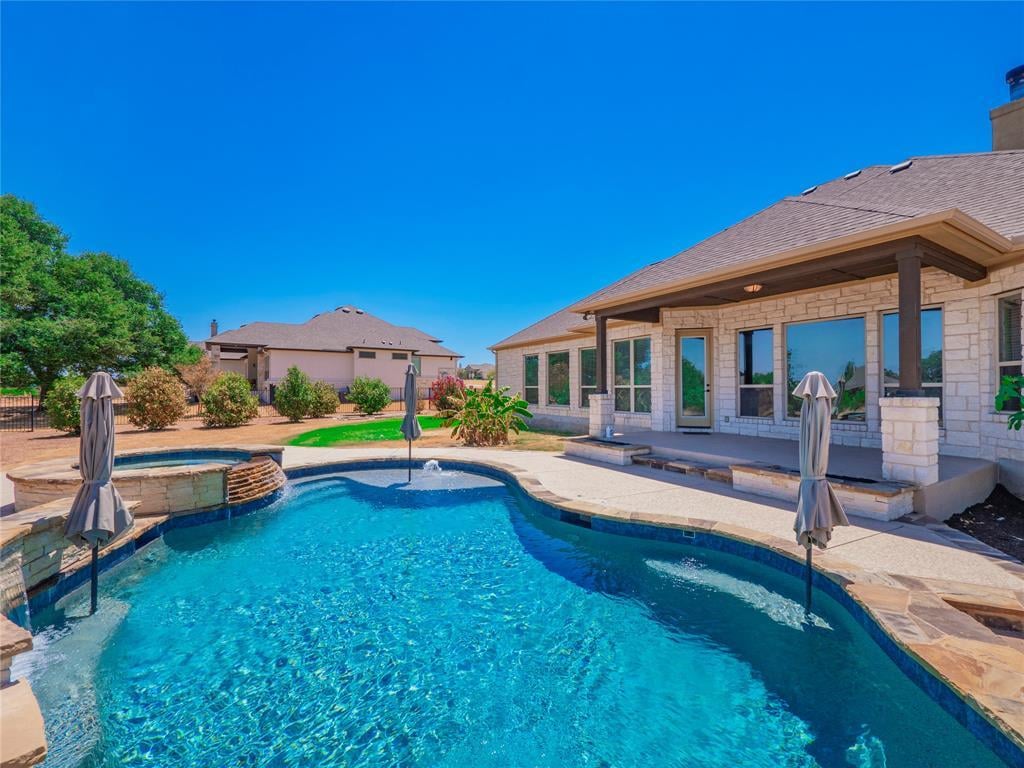 View 468 Bold Sundown in Clearwater Ranch Ph 2 468 Bold Sundown - front exterior - Luxury home in Clearwater Ranch Ph 2, Liberty Hill, TX