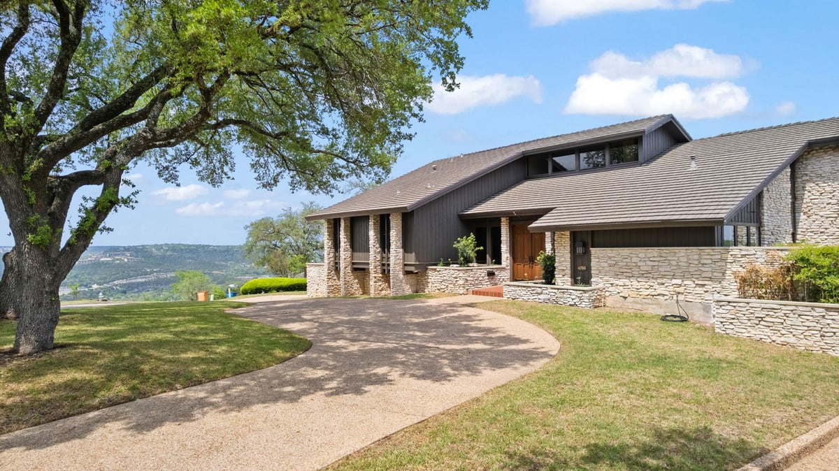 View 4700 Cat Mountain Dr in Northwest Hills Cat Mountain S 4700 Cat Mountain Dr - front exterior - Luxury home in Northwest Hills Cat Mountain S, Austin, TX