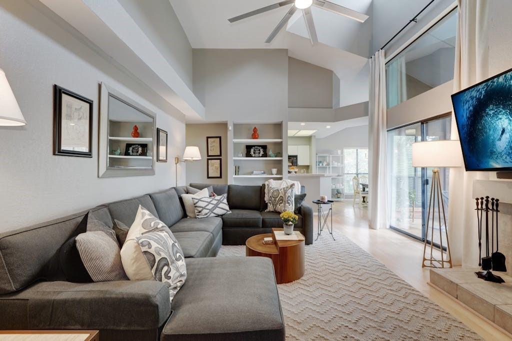 Living area at 4711 Spicewood Springs Rd Unit #1-201 - 2 bed 2 bath home