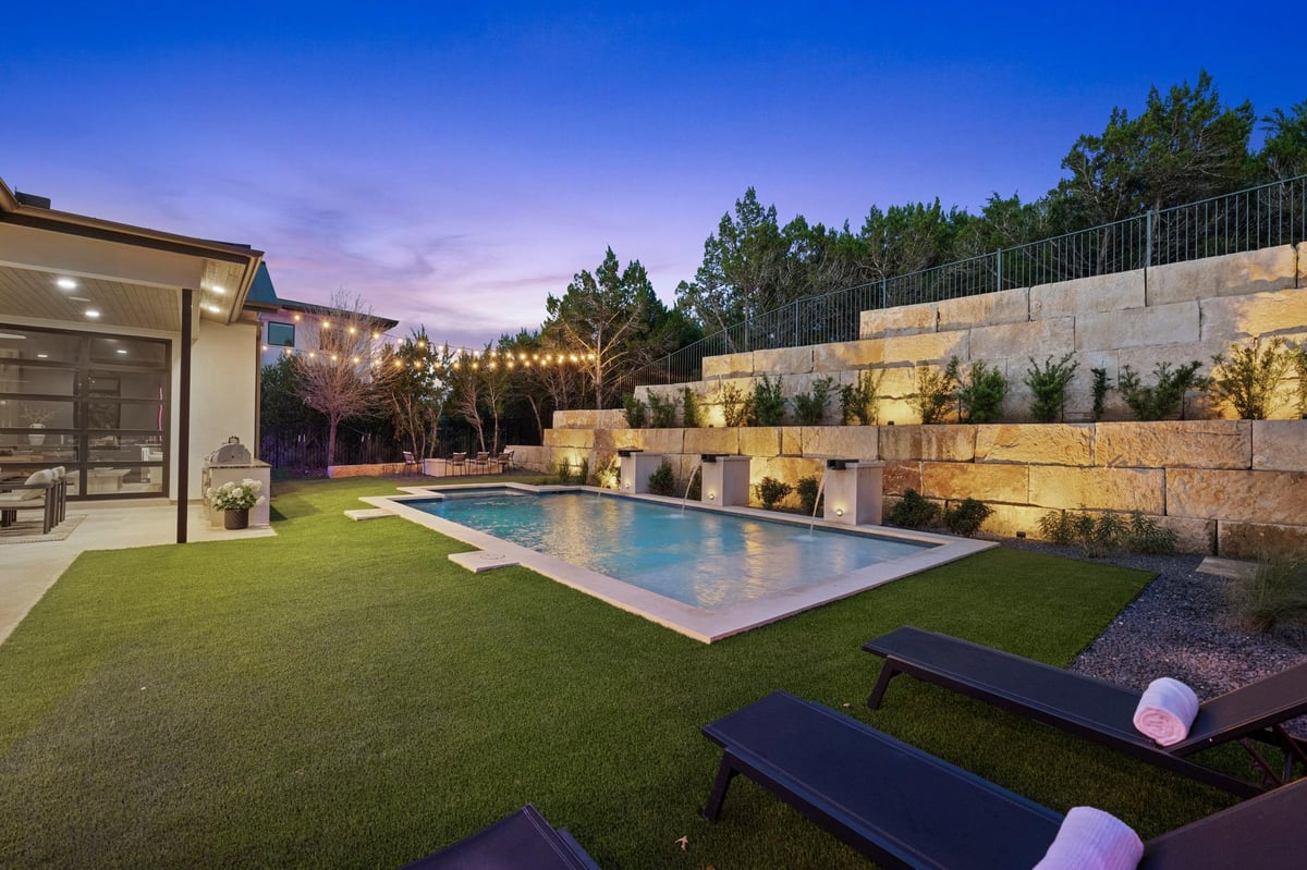 View 4713 Pecan Chase in Spanish Oaks 4713 Pecan Chase - front exterior - Luxury home in Spanish Oaks, Austin, TX