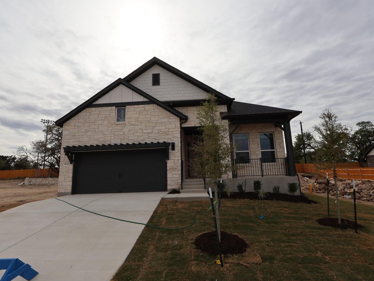 View 474 Bishop Wood Rd in Heritage 474 Bishop Wood Rd - front exterior - Luxury home in Heritage, Dripping Springs, TX