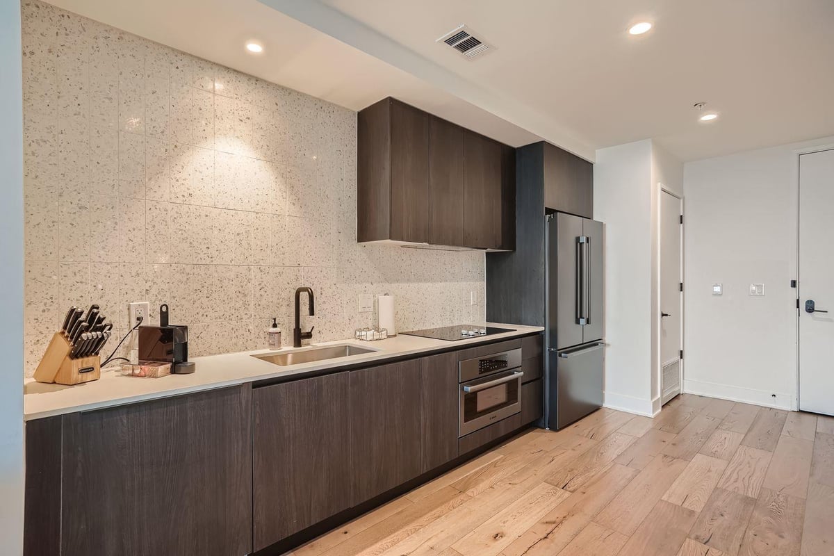 Primary bedroom at 48 E East Ave Unit #1706 - 1 bed 1 bath home