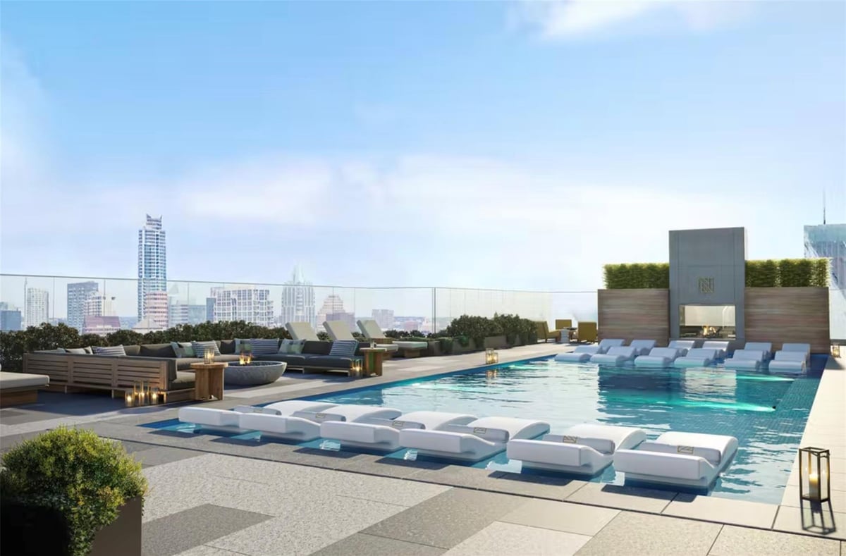 View 48 East Ave #1305 in Nativo Austin 48 East Ave #1305 - front exterior - Luxury home in Nativo Austin, Austin, TX