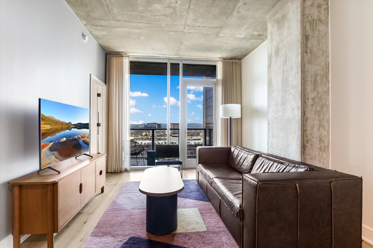 Living area at 48 East Ave Unit #1711 - 2 bed 1 bath home
