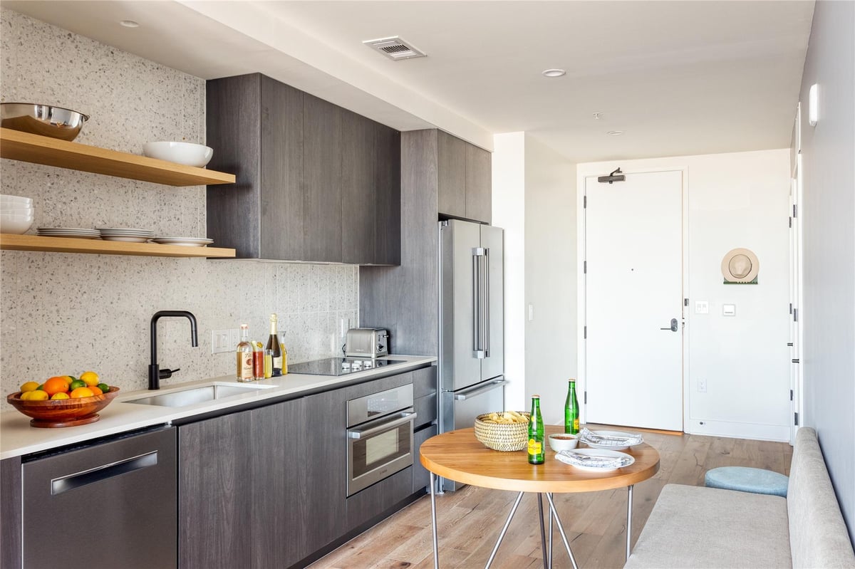Primary bedroom at 48 East Ave Unit #2005 - 1 bed 1 bath home