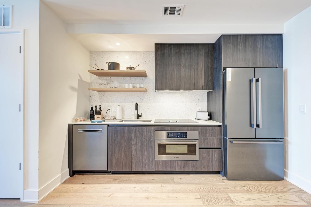 Kitchen - 48 East Ave Unit #2802 Kitchen at 48 East Ave Unit #2802 - Natiivo, Austin, TX