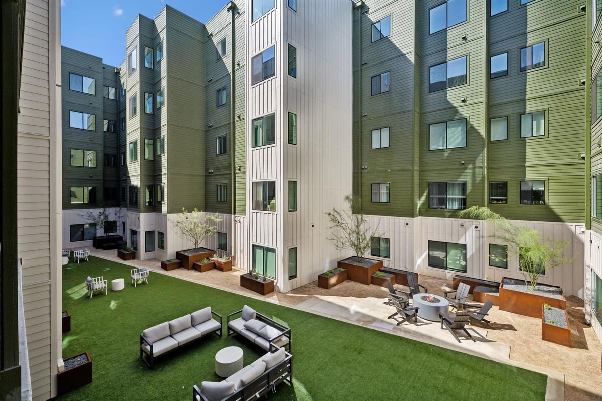View 4802 S Congress Ave Unit #215 in The Bend Condominium 4802 S Congress Ave Unit #215 - front exterior - Luxury home in The Bend Condominium, Austin, TX