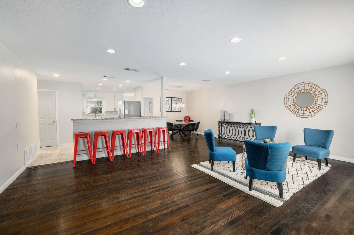 Living area at 4804 Westfield Dr - 3 bed 2 bath home