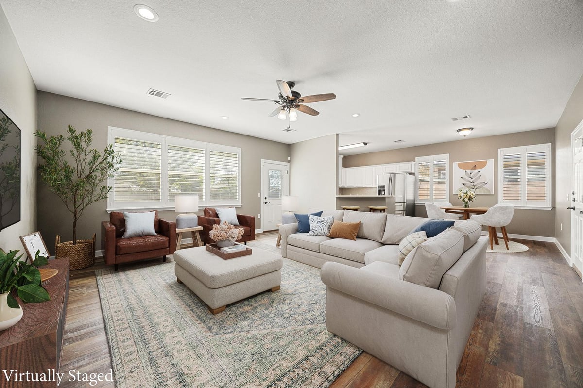 Living area - 4805 Louis Ave Living area at 4805 Louis Ave - 4 bed 2 bath home