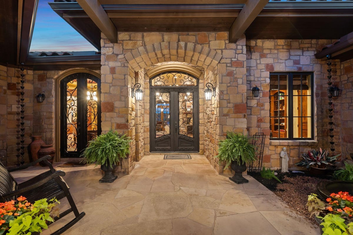 View 481 Chimney Cove Dr in Chimney Cove Estates 481 Chimney Cove Dr - front exterior - Luxury home in Chimney Cove Estates, Marble Falls, TX