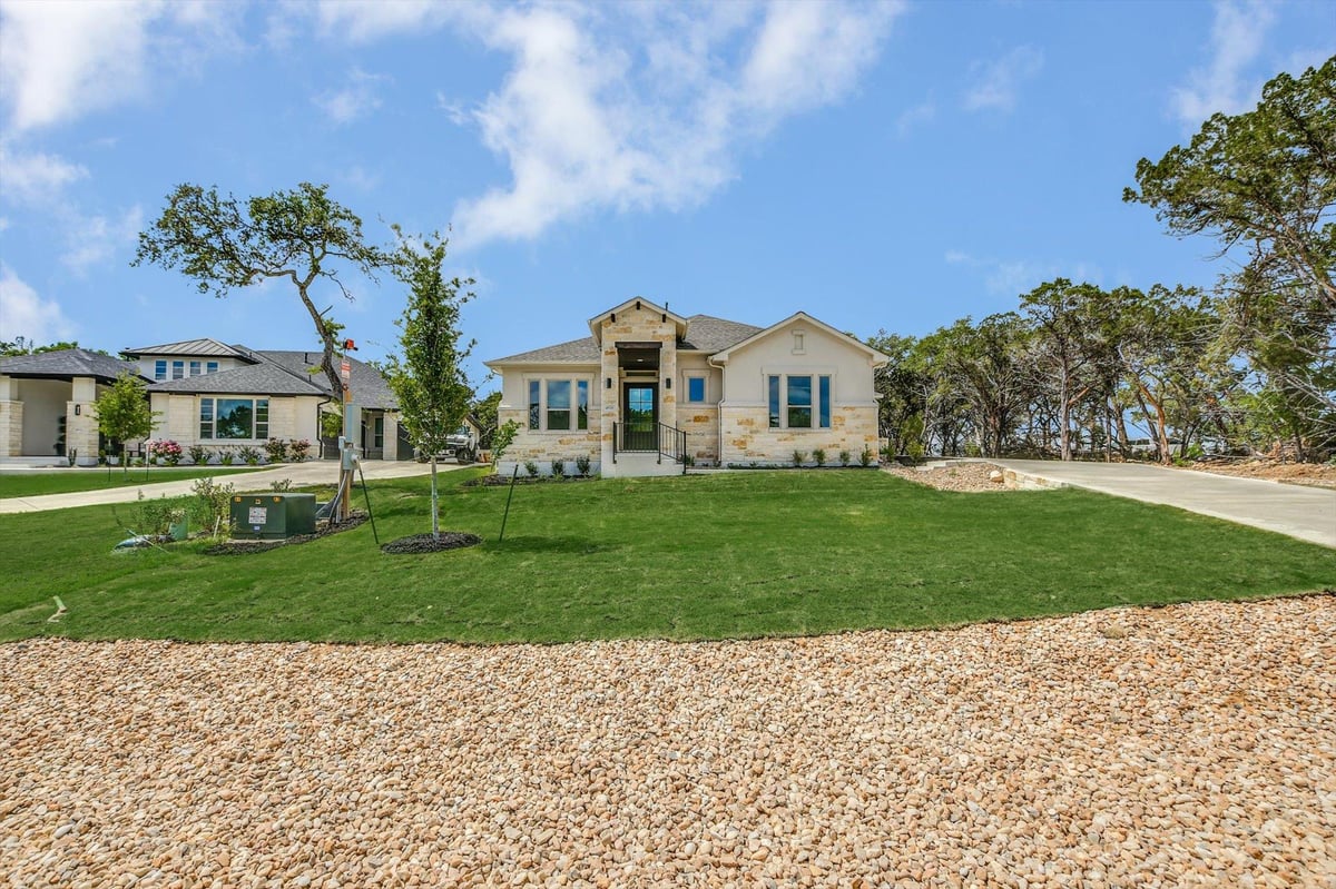 View 4828 Destination Way in THE HOLLOWS 4828 Destination Way - front exterior - Luxury home in THE HOLLOWS, Jonestown, TX
