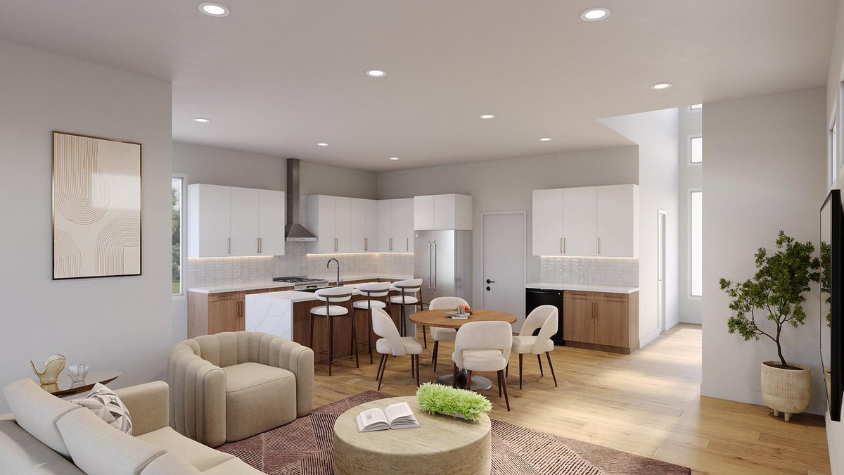 Living area at 4907 Majestic Dr Unit #2 - 3 bed 2 bath home