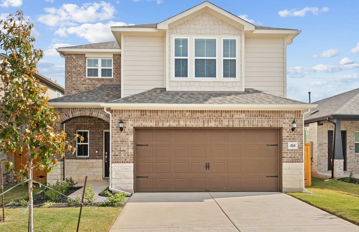 View 494 Tailwind Dr in Crosswinds 494 Tailwind Dr - front exterior - Luxury home in Crosswinds, Kyle, TX