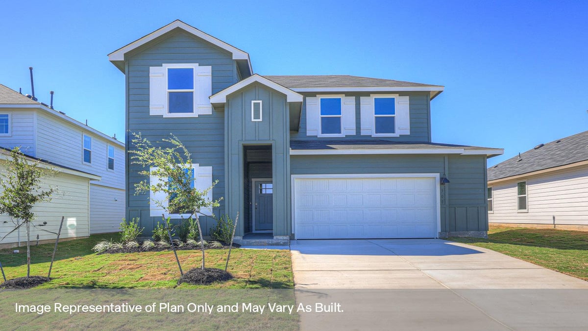 View 500 Denali Dr in PARAMOUNT 500 Denali Dr - front exterior - Luxury home in PARAMOUNT, Kyle, TX
