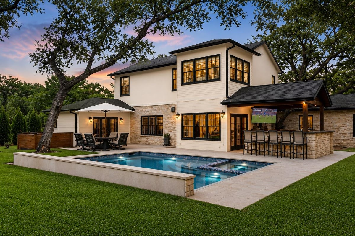 View 5000 Jeffery PL in Dellana Hills Sec 02 - Rollingwood 5000 Jeffery PL - front exterior - Luxury home in Dellana Hills Sec 02 - Rollingwood, West Lake Hills, TX