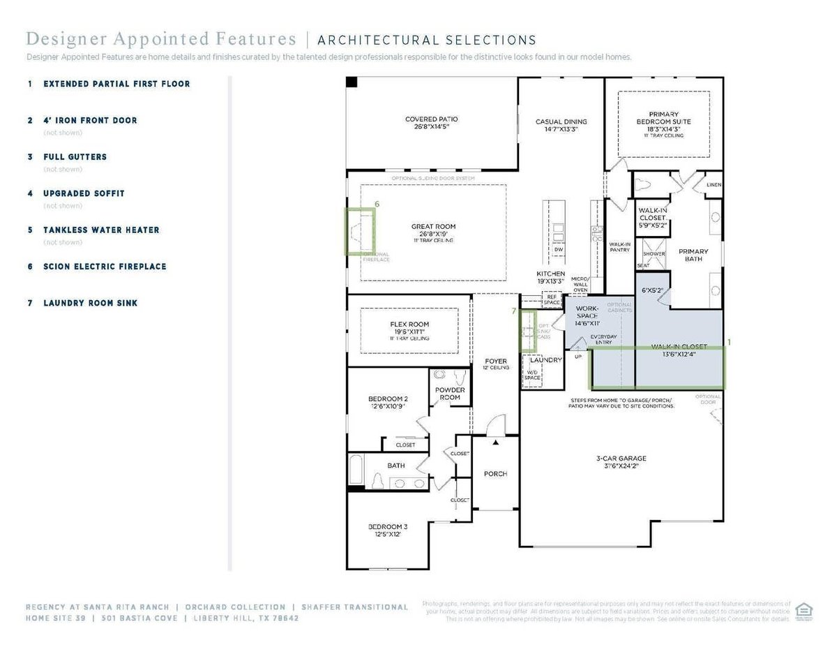 Living area at 501 Bastia Cv - 3 bed 2 bath home