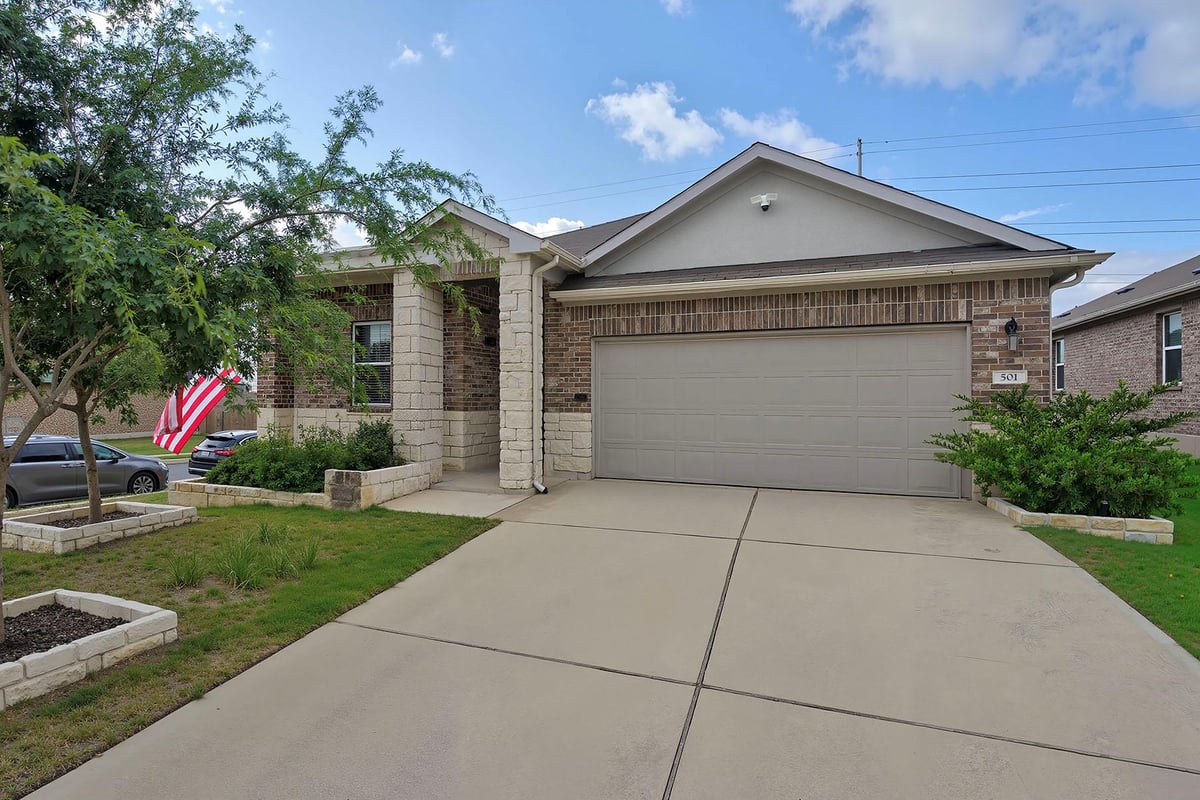 View 501 Emerald CV in Bridgehaven Ph 4 501 Emerald CV - front exterior - Luxury home in Bridgehaven Ph 4, Georgetown, TX