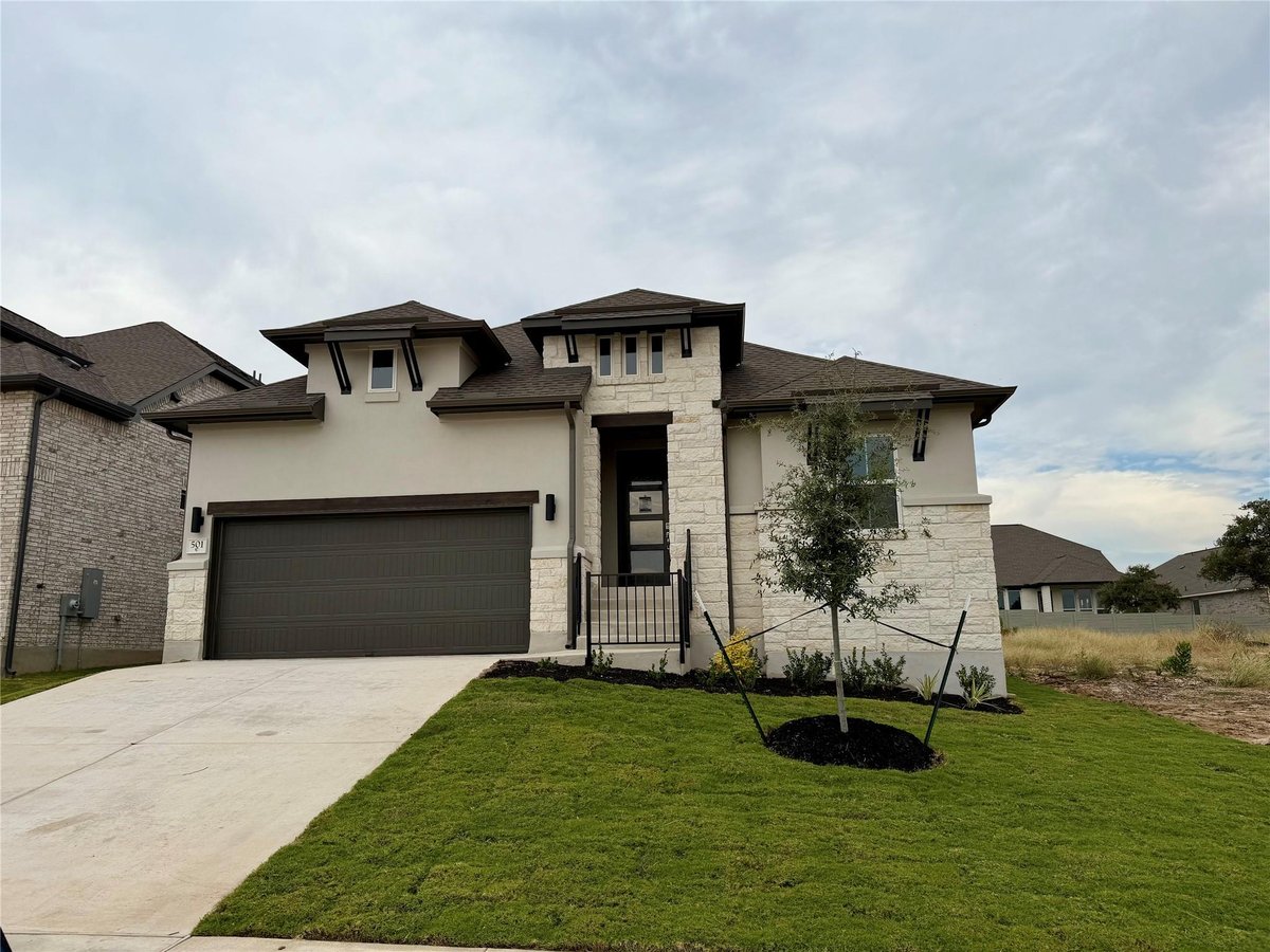 501 Texas Sky DR - front exterior - Luxury home in Wolf Ranch West Bend, Georgetown, TX