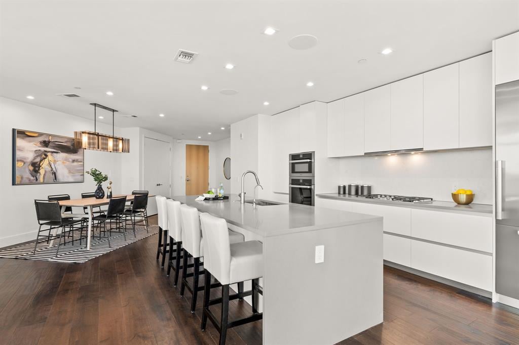 Primary bedroom at 501 West Ave Unit #3403 - 3 bed 3 bath home