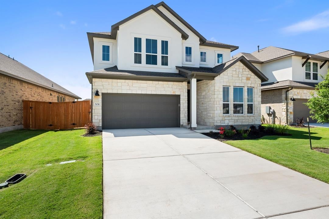 View 504 Lariat Loop in Lariat 504 Lariat Loop - front exterior - Luxury home in Lariat, Liberty Hill, TX
