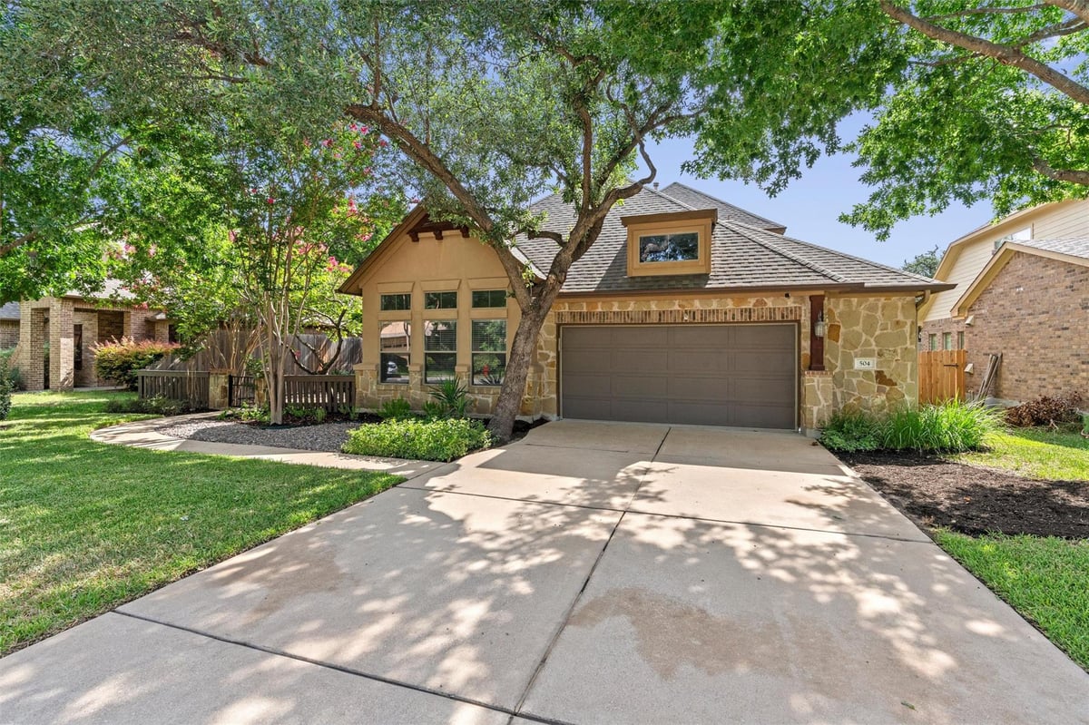 View 504 S Gadwall LN in Silver Oak Sec 4a 504 S Gadwall LN - front exterior - Luxury home in Silver Oak Sec 4a, Cedar Park, TX