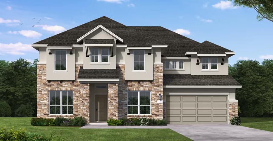 View 506 Uphill Ct in Lariat 506 Uphill Ct - front exterior - Luxury home in Lariat, Liberty Hill, TX