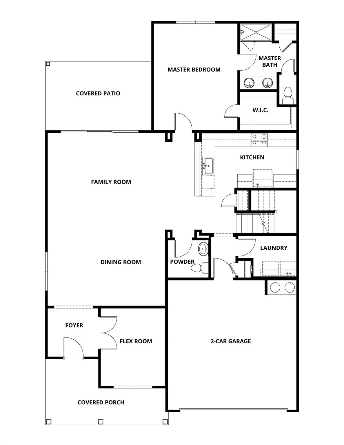 Living area at 509 West Luna Blue Ln - 5 bed 3 bath home