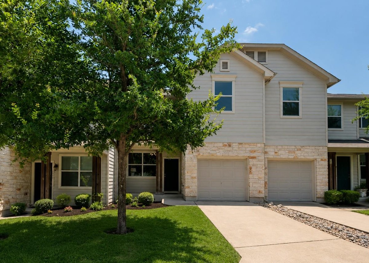 View 512 Eberhart LN Unit #1205 in Sweetbriar Garden Homes Condom 512 Eberhart LN Unit #1205 - front exterior - Luxury home in Sweetbriar Garden Homes Condom, Austin, TX