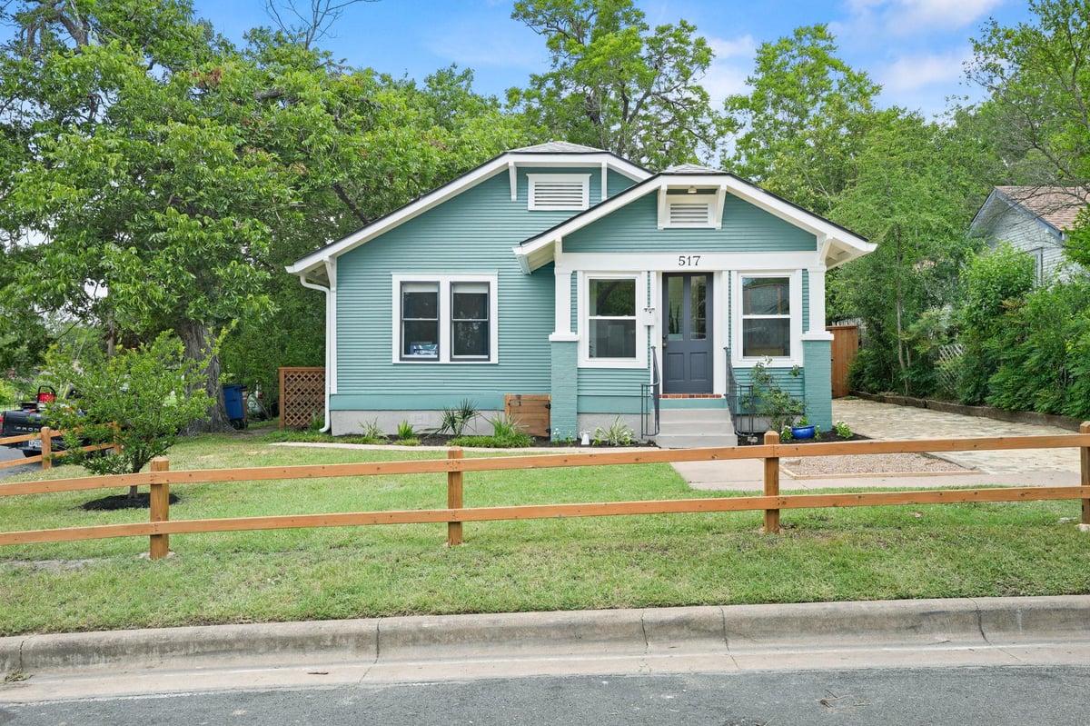 View 517 E 38th 1/2 ST in Oaklawn Add 517 E 38th 1/2 ST - front exterior - Luxury home in Oaklawn Add, Austin, TX
