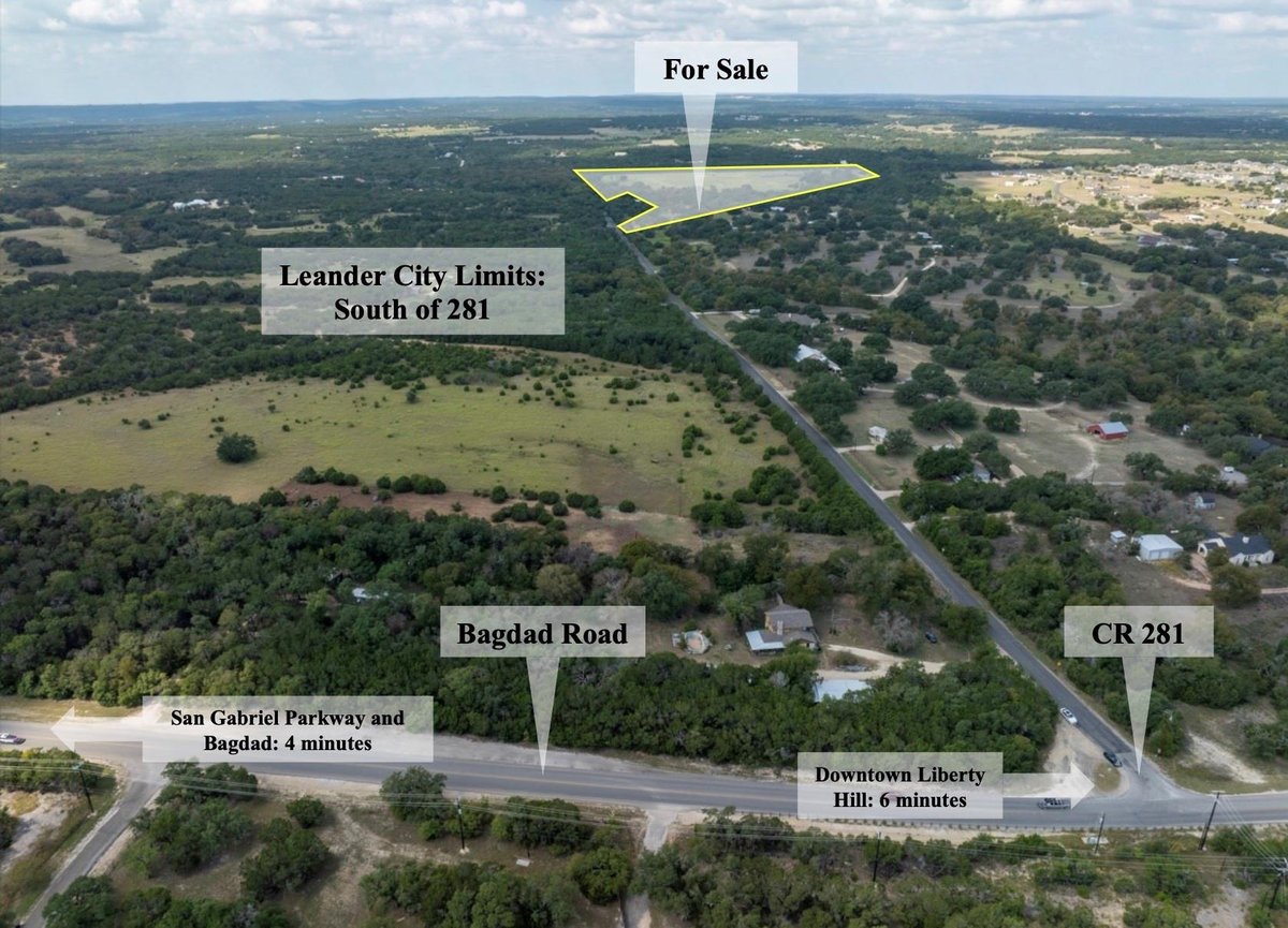 View 520 County Road 281 520 County Road 281 - aerial view with 520 County Road 281 in Leander - Luxury lot in Leander, TX