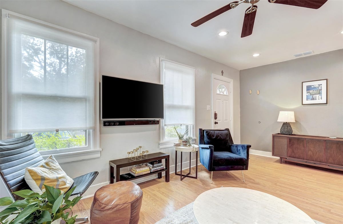 Primary bedroom at 5204 Huisache St Unit #1 - 3 bed 2 bath home