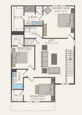 Primary bedroom at 5219 Monarda Mint Dr - 4 bed 3 bath home