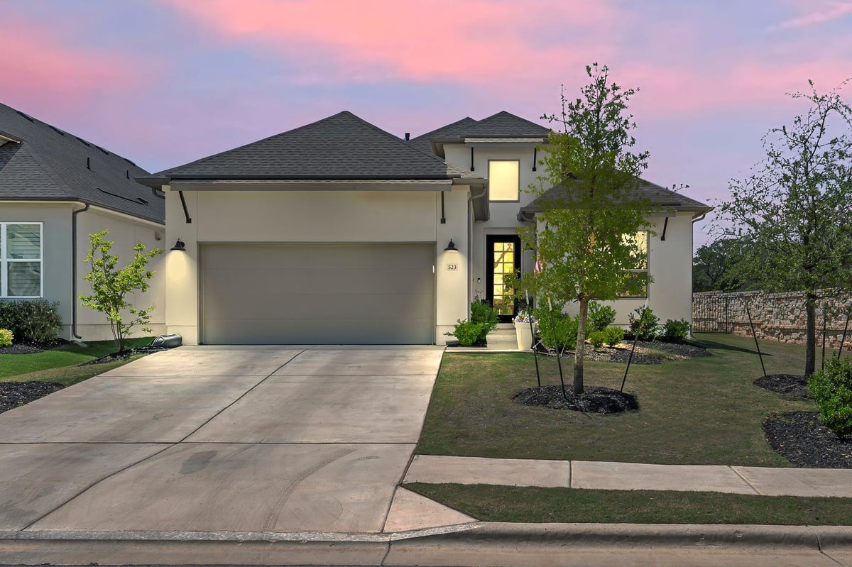 View 523 Hallwood Dr in Regency at Santa Rita Ranch 523 Hallwood Dr - front exterior - Luxury home in Regency at Santa Rita Ranch, Liberty Hill, TX