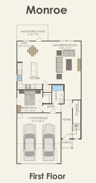 Primary bedroom at 5301 Monarda Mint Dr - 4 bed 3 bath home