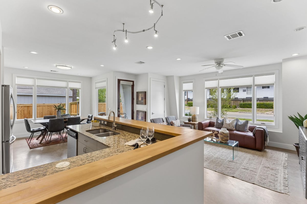Living area at 5305 Guadalupe St Unit #A - 3 bed 2 bath home