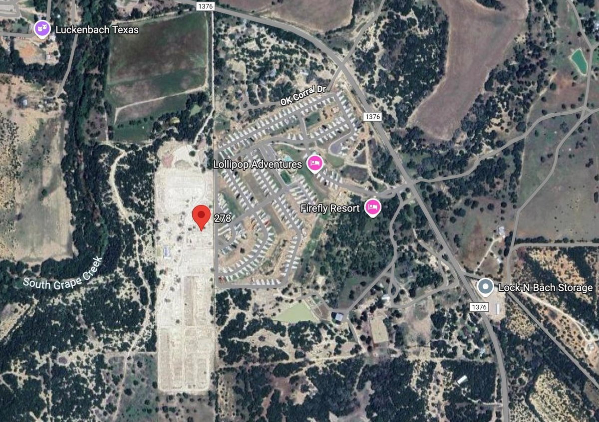 View 5386 Ranch Road 1376 Unit #278 in Firefly RV & Tiny Home Condo 5386 Ranch Road 1376 Unit #278 - front exterior - Luxury lot in Firefly RV & Tiny Home Condo, Fredericksburg, TX