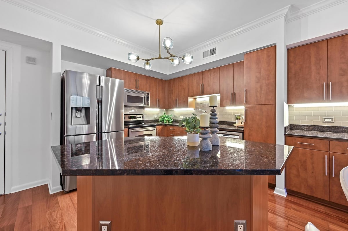 Kitchen at 54 Rainey St Unit #412 - 2 bed 2 bath home