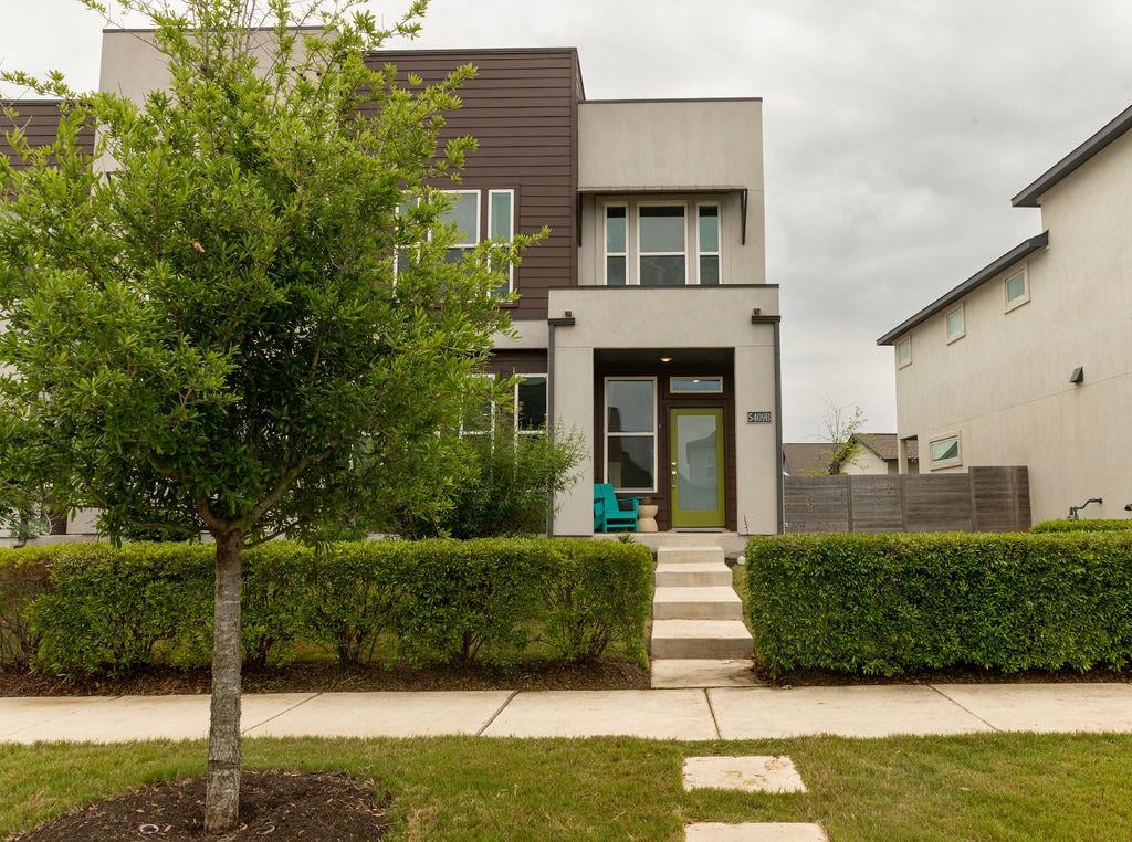 View 5409 Baythorne Dr Unit #B in Goodnight Ranch Ph 1a Sec 7 5409 Baythorne Dr Unit #B - front exterior - Luxury home in Goodnight Ranch Ph 1a Sec 7, Austin, TX