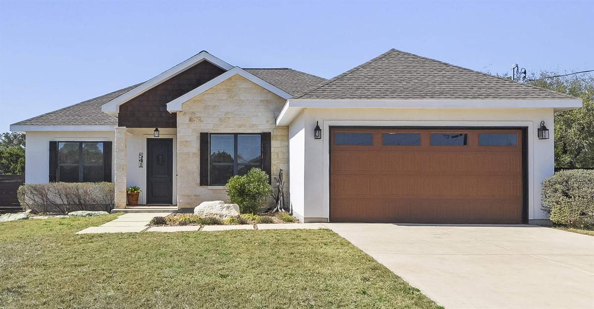View 541 Stars And Stripes in Summit Estates At Fischer 1 541 Stars And Stripes - front exterior - Luxury home in Summit Estates At Fischer 1, Fischer, TX