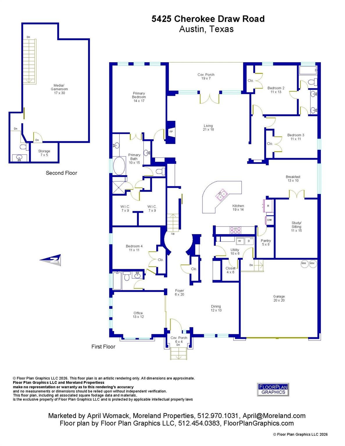 Living area at 5425 CHEROKEE DRAW Rd - 4 bed 3 bath home