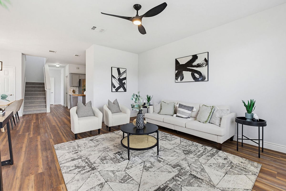 Living area at 5500 Toscana Ave - 3 bed 2 bath home