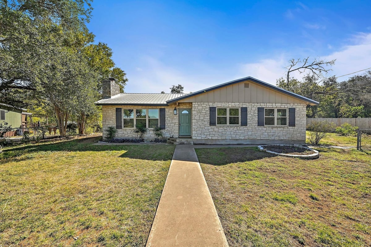 View 551 N Grange St in Luciano Cabasos 551 N Grange St - front exterior - Luxury home in Luciano Cabasos, Bertram, TX