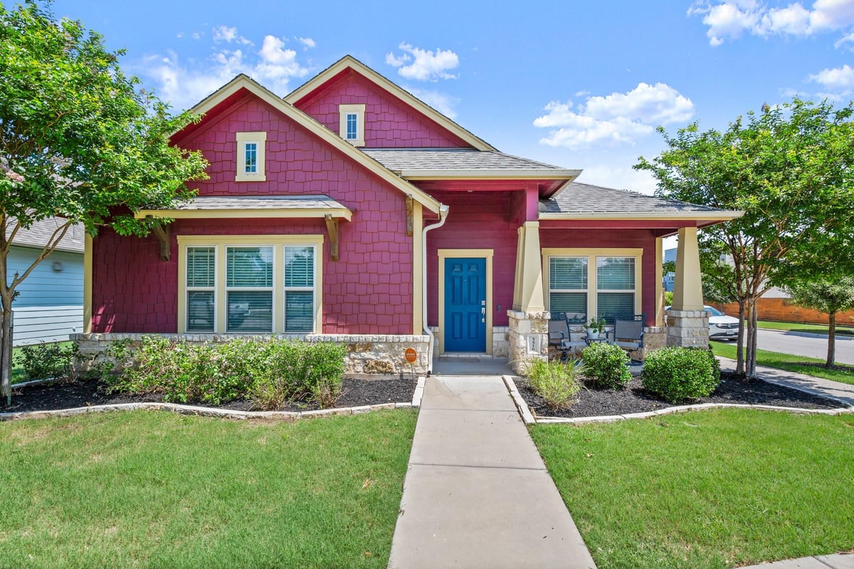View 5516 Baythorne Dr in GoodNight Ranch 5516 Baythorne Dr - front exterior - Luxury home in GoodNight Ranch, Austin, TX