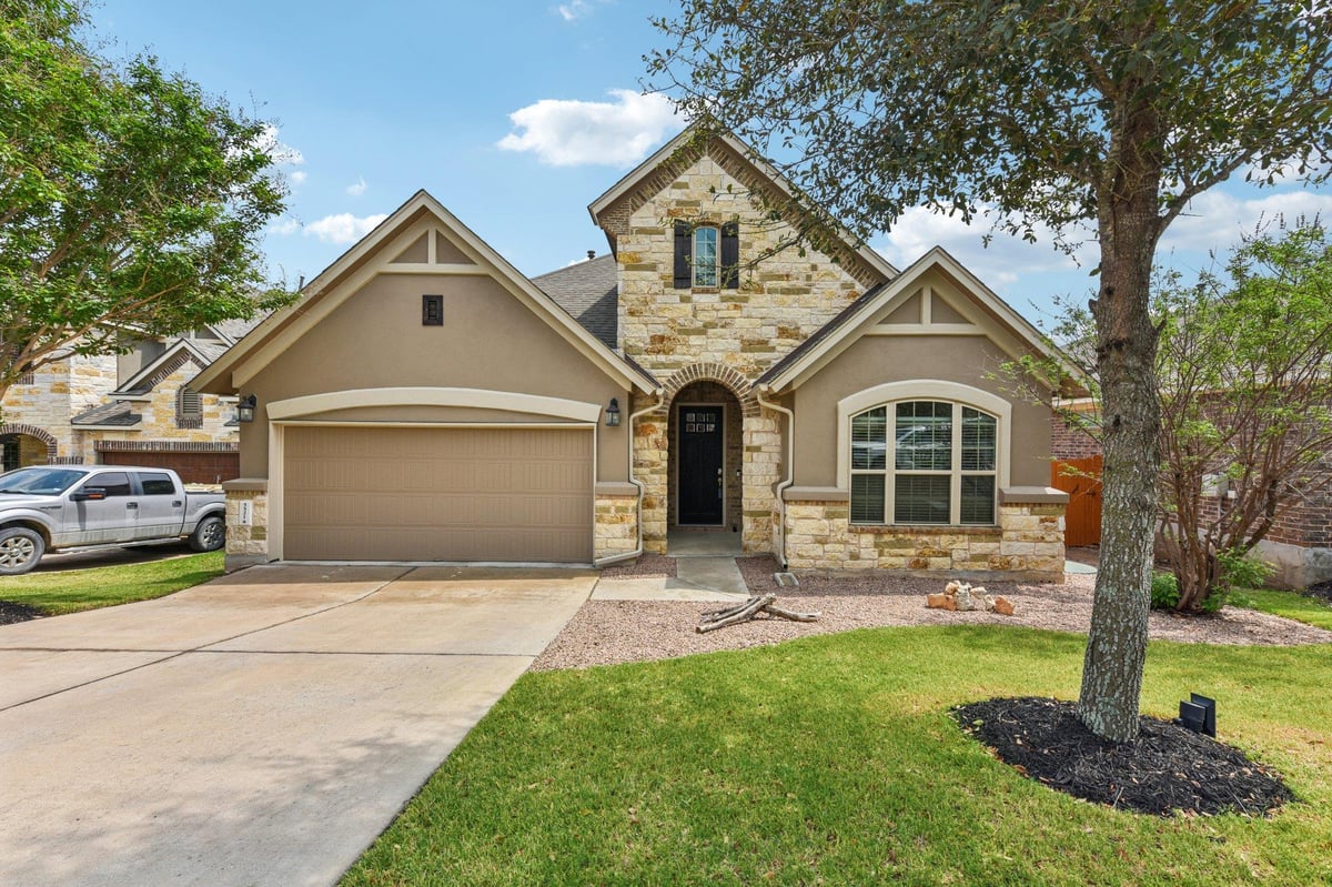 View 5521 Brady Bayou Cv in Sweetwater Ranch 5521 Brady Bayou Cv - front exterior - Luxury home in Sweetwater Ranch, Austin, TX