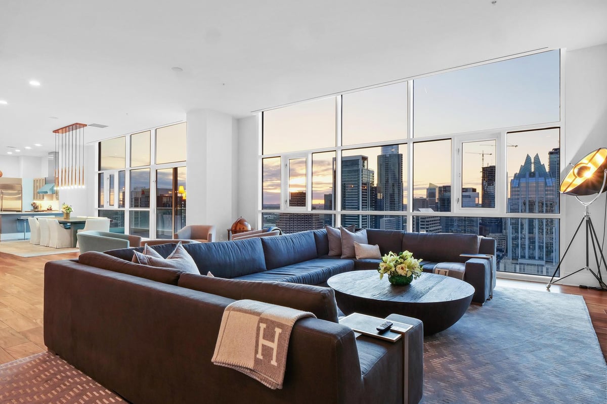 Living area at 555 E 5th St Unit #3022 - 3 bed 2 bath home