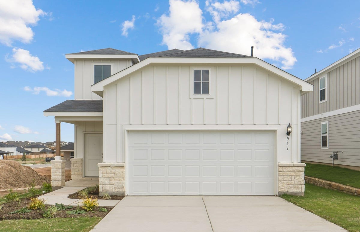 View 559 Kapok St in Sunfield 559 Kapok St - front exterior - Luxury home in Sunfield, Buda, TX
