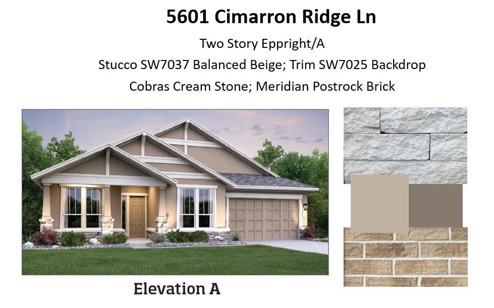 View 5601 Cimarron Ridge LN in Madrone Ridge at Sweetwater 5601 Cimarron Ridge LN - front exterior - Luxury home in Madrone Ridge at Sweetwater, Austin, TX