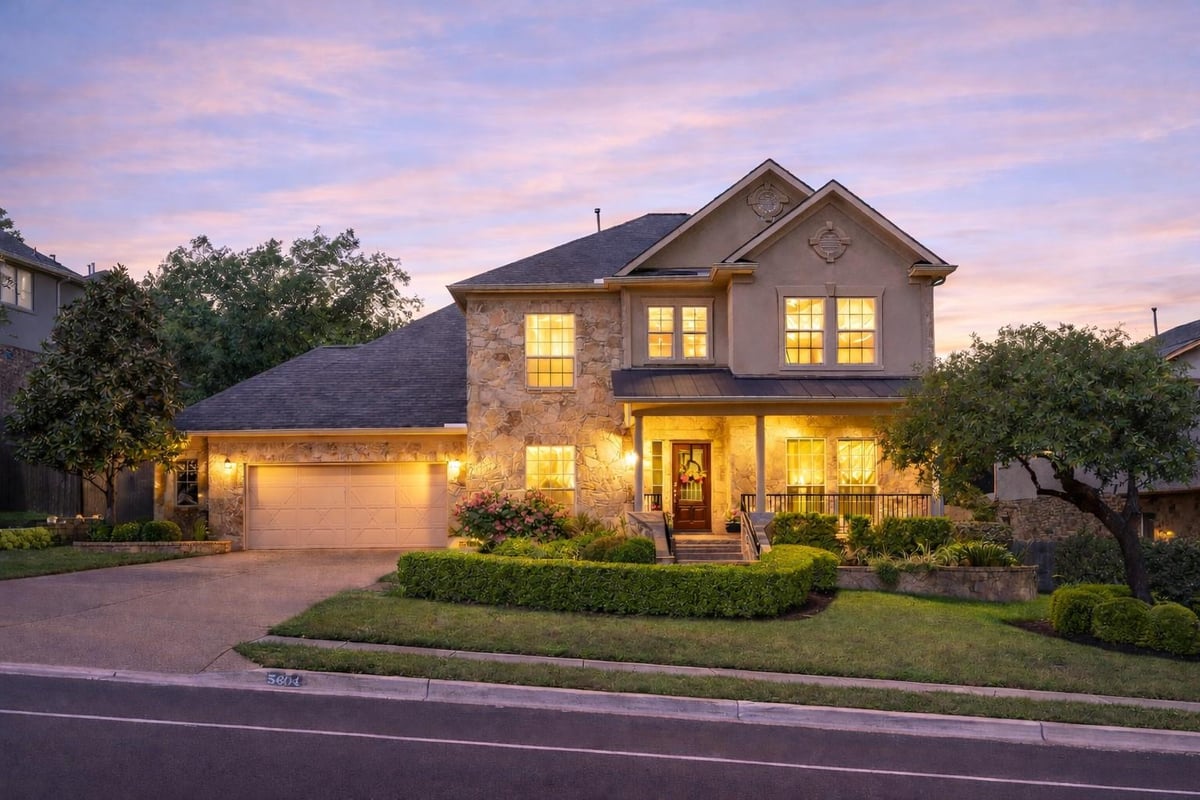 View 5604 Terravista Dr in Lantana Single Family Sec 01 5604 Terravista Dr - front exterior - Luxury home in Lantana Single Family Sec 01, Austin, TX