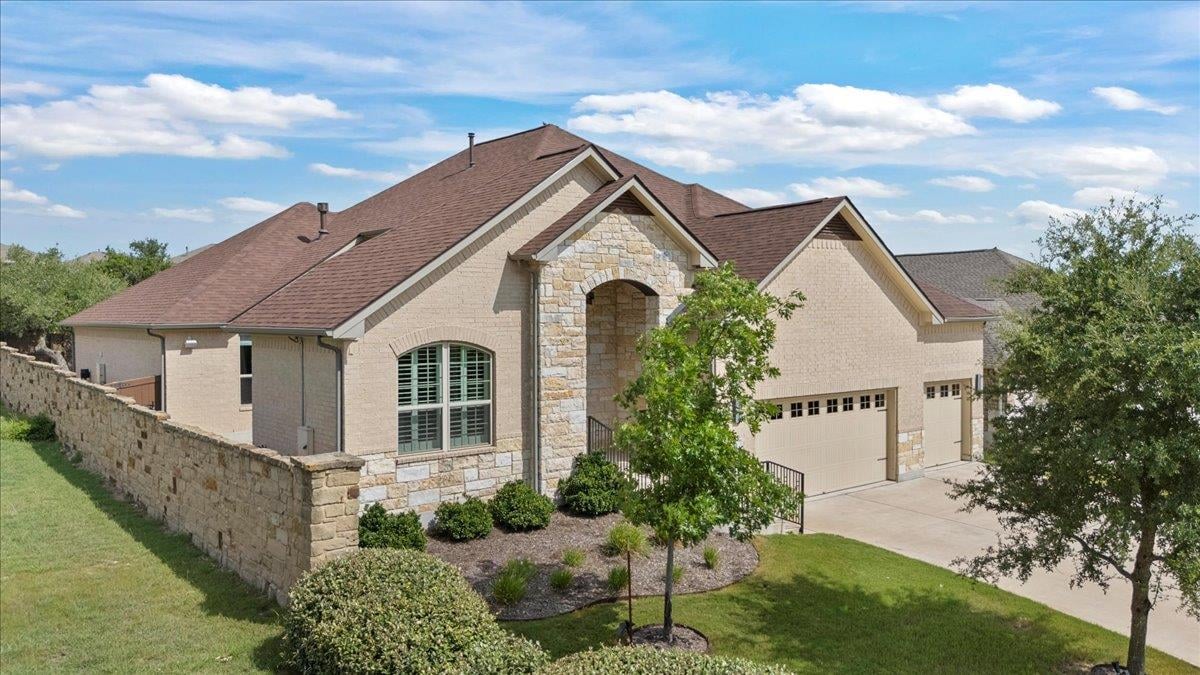View 569 Mendocino LN in Belterra- san saba 569 Mendocino LN - front exterior - Luxury home in Belterra- san saba, Austin, TX